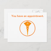 Carte Postale Rendez-vous du client du Docteur Symbole (Devant / Derrière)