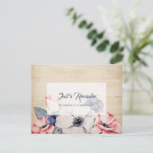 Carte Postale Rendez-vous Floraison d'Été en Bois Clair Rustique (Debout devant)