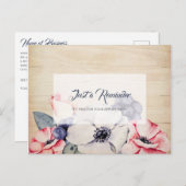 Carte Postale Rendez-vous Floraison d'Été en Bois Clair Rustique (Devant / Derrière)