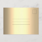 Carte Postale Rendez-vous Quinceanera Roses Fleurs Or Rouge Épar (Dos)