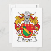 Carte Postale Rendon Family Crest (Devant / Derrière)