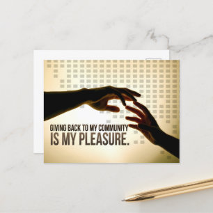 Carte Postale "Rendre est plaisir" Motivation Affirmation