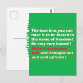 Carte Postale Rendre la liberté plus grande (Devant / Derrière)