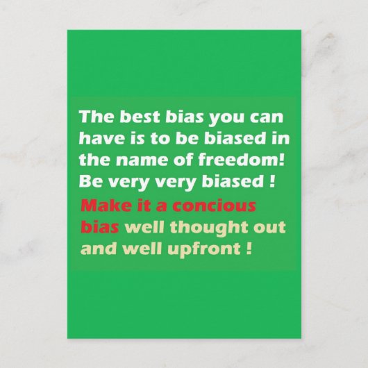 Carte Postale Rendre la liberté plus grande (Devant)