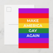 Carte Postale Rendre l'Amérique homosexuelle (Devant / Derrière)
