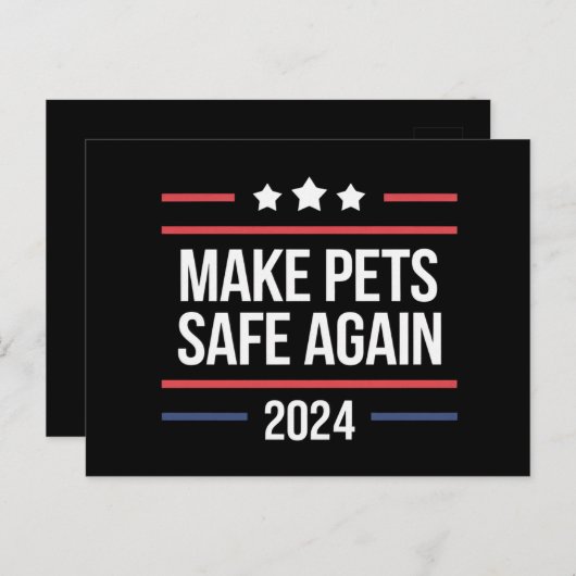 Carte Postale Rendre les animaux en sécurité à nouveau amusant S (Devant / Derrière)