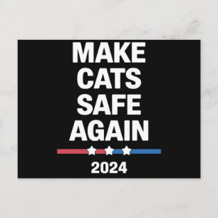 Carte Postale Rendre les chats en sécurité à nouveau amusant pré