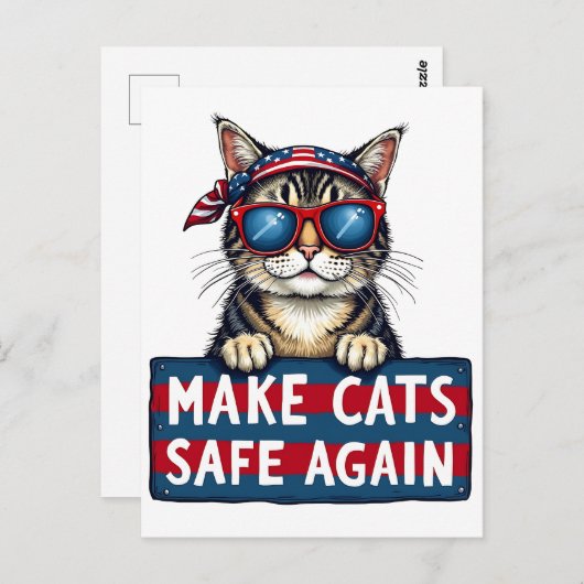 Carte Postale Rendre les chats en sécurité, une fois de plus, le (Devant / Derrière)