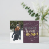 Carte Postale Rendre les esprits brillants argent Feuille photo  (Debout devant)