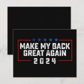 Carte Postale Rendre ma victoire à l'élection Trump de 2024 (Devant / Derrière)