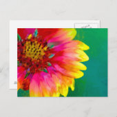 Carte Postale Rendu artistique de la fleur de couverture indienn (Devant / Derrière)