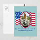 Carte Postale Rendu artistique de la navette spatiale Atlantis (Devant / Derrière)