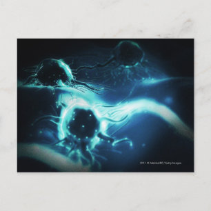 Carte Postale Rendu artistique des cellules cancéreuses