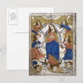 Carte Postale Rendu représentant l'Assomption de la Vierge Marie (Devant / Derrière)