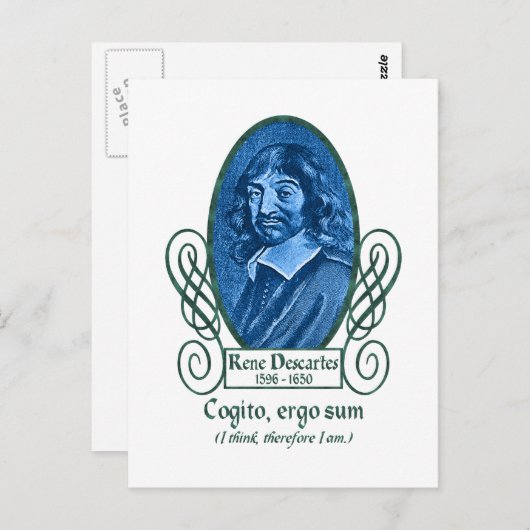 Carte Postale René Descartes (Devant / Derrière)