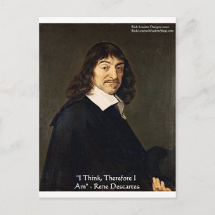 Carte Postale Rene Descartes "Je Pense Donc.." Cadeaux de Sagess