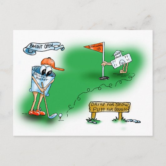 Carte Postale Renflouement ouvert - golf (Devant)