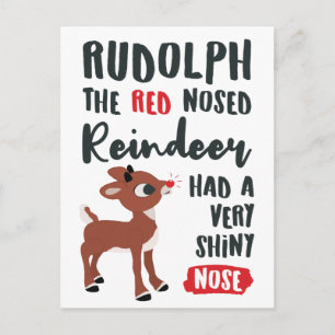 Carte Postale Renne de Rudolph Classique