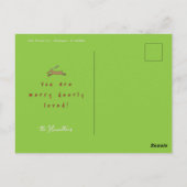 CARTE POSTALE RENNE VOLANT NOËL (Dos)