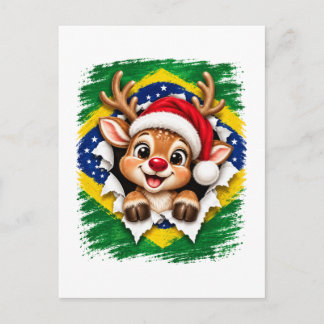 Carte Postale Renneau de Noël brésilien