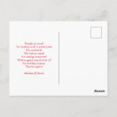 Carte Postale Rennes de Noël nordiques bleus Merci (Dos)