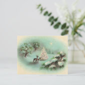 Carte Postale rennes de Noël rétro (Debout devant)