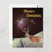 Carte Postale Rennes de Noël surréalistes dans l'espace (Devant / Derrière)