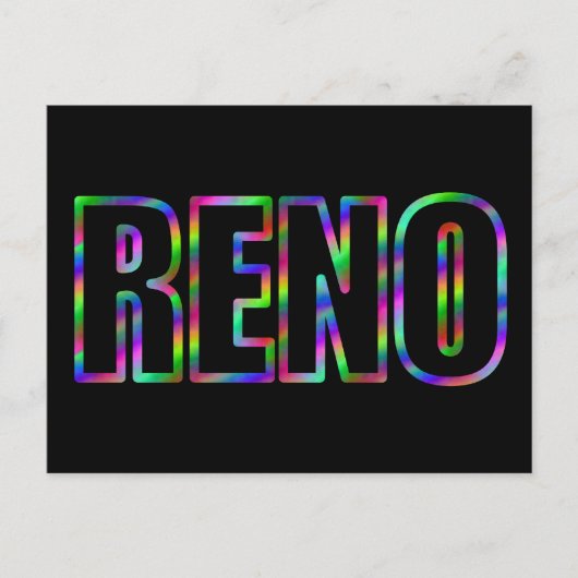 Carte Postale RENO Neon (Devant)