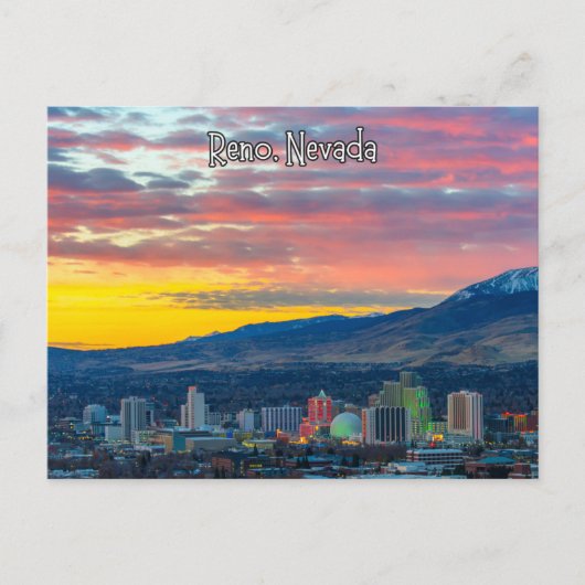 Carte postale Reno Nevada Sunset (Devant)