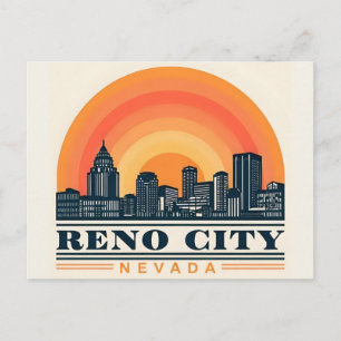 Carte Postale Reno ville Nevada skyline