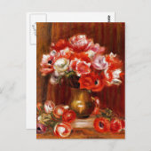 Carte Postale Renoir - Anemones, 1909 (Devant / Derrière)
