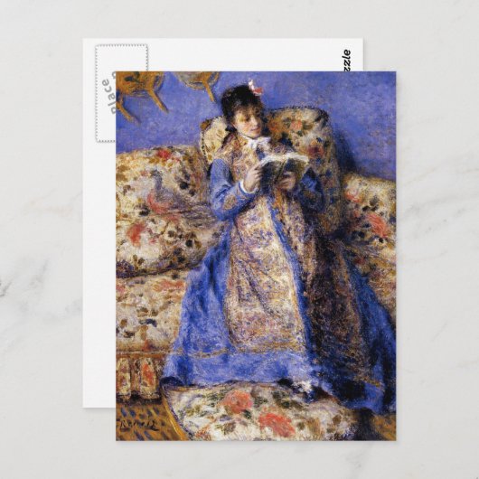 Carte Postale Renoir - Camille Monet Lecture (Devant / Derrière)