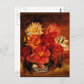 Carte Postale Renoir - Dahlias (Devant / Derrière)