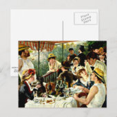 Carte Postale Renoir - Déjeuner du Boating Party-1881 (Devant / Derrière)