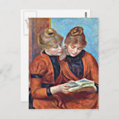 Carte Postale Renoir - Deux Soeurs (Devant / Derrière)