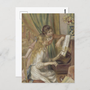 Carte Postale Renoir - Filles au Piano Art