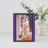 Carte Postale Renoir, Girl with a Bird, (Debout devant)