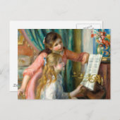 Carte Postale Renoir Girls at the Piano Impressionism Painting (Devant / Derrière)