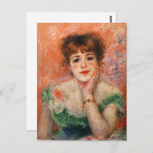 Carte Postale Renoir Jean Samary en robe basse (Devant / Derrière)