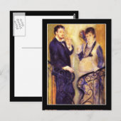 Carte Postale Renoir Le Couple Attendant (Devant / Derrière)