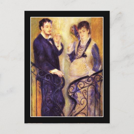 Carte Postale Renoir Le Couple Attendant (Devant)