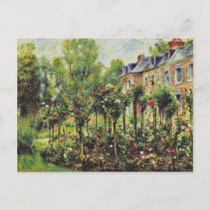 Carte Postale Renoir - Le Jardin Rose à Wargemont-1879