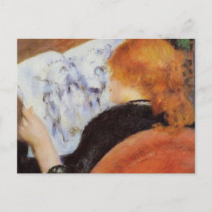 Carte Postale Renoir : Lecture jeune femme