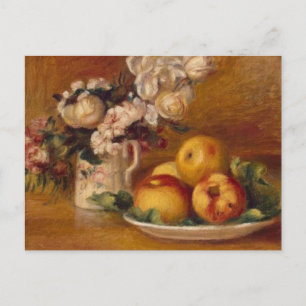 Carte Postale Renoir pommes et fleurs