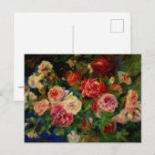 Carte Postale Renoir - Rose, célèbre peinture, (Devant / Derrière)