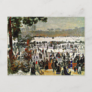 Carte Postale Renoir - Skaters dans le Bois de Boulogne-1868