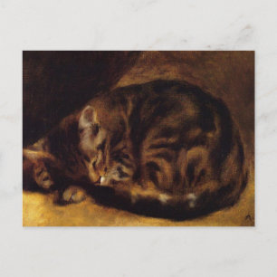 Carte postale Renoir Sleeping Cat