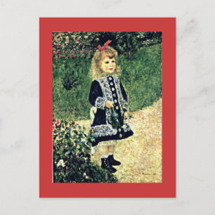 Carte Postale Renoir - Une fille avec une canne d'arrosage