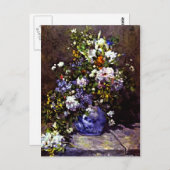 Carte Postale Renoir - Vase bleu (Devant / Derrière)