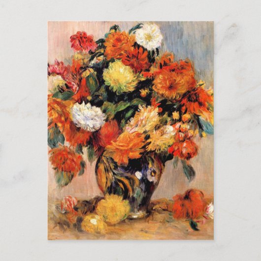 Carte Postale Renoir - Vase des fleurs, 1884 (Devant)